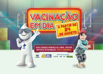 Ministério da Saúde lança campanha para atualizar a vacinação das crianças