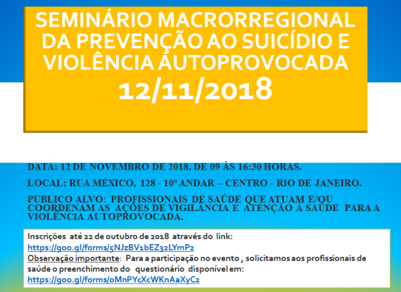 SES realiza Seminário Macrorregional de Prevenção ao Suicídio e Violência Autoprovocada