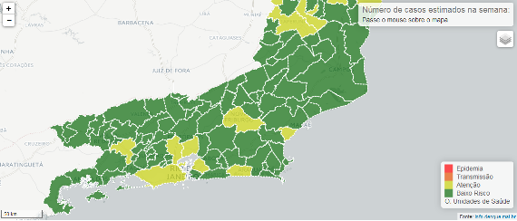 Sistema InfoDengue faz mapeamento da doença para ajudar nas ações de combate
